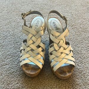 Guess White Wedges